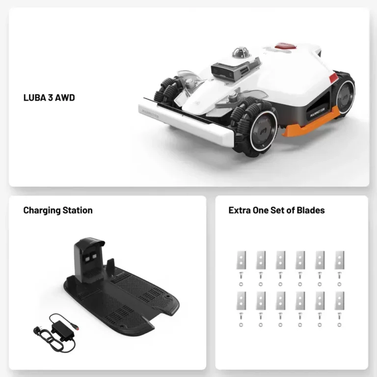Mammotion Luba 3 AWD 10000 – Kabelloser Mähroboter mit Tri-Fusion (LiDAR 360° + NetRTK + Vision), 10 TOPS KI, 15 Ah Akku und Allradantrieb für bis zu 10.000 m²